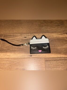 Cute Cat Face Coin Purse & Card Holder Wristlet Wallet